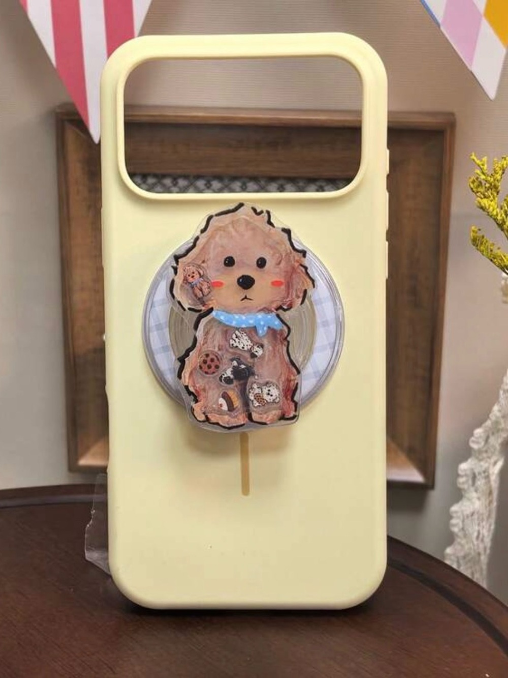 🐶Teddy Dog Quicksand Style Rotatable Popsocket🐶